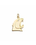 10K Yellow Gold Cougar's Mouth Opened Charm