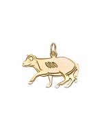 10K Yellow Gold Cow Charm