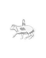 Silver Cow Charm