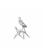 Silver 3D Fawn Charm