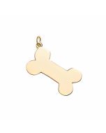 10K Yellow Gold Flat Dog Bone Pendant
