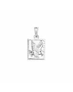 Silver Rectangular Eagle Pendant