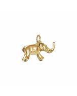 10K Yellow Gold 3D Elephant Charm