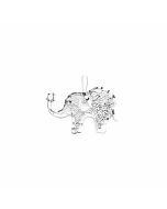 Silver C.Z. Elephant Pendant