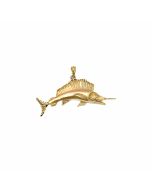 10K Yellow Gold Swordfish Pendant