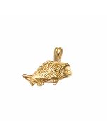 10K Yellow Gold Fish Pendant