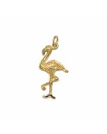 10K Yellow Gold Flamingo Charm