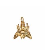 10K Yellow Gold 3D Fly Charm