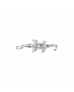 Silver 3D Alligator Charm