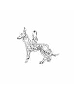 Silver 3D German Shepherd Dog Charm