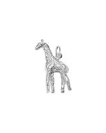 Silver 3D Giraffe Charm