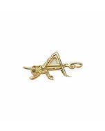 10K Yellow Gold 3D Grasshopper Charm