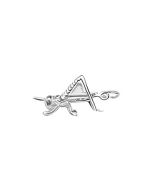 Silver 3D Grasshopper Charm