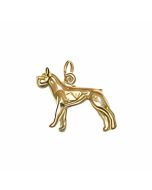 10K Yellow Gold 3D Great Dane Charm