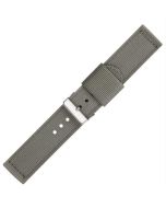 Grey Two Piece 18mm Nylon Watch Strap