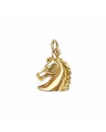 10K Yellow Gold Horse Head Charm