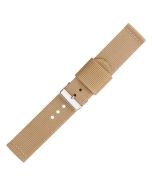 Beige Two Piece 22mm Nylon Watch Strap