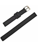 12mm Black Plain Silicone Watch Band with Quick Release Pins