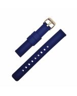 14mm Navy Blue Plain Silicone Watch Band with Quick Release Pins