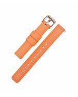 14mm Orange Plain Silicone Watch Band with Quick Release Pins