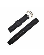 20mm Black Dotted Silicone Watch Band with Quick Release Pins