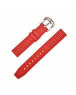 16mm Red Dotted Silicone Watch Band with Quick Release Pins