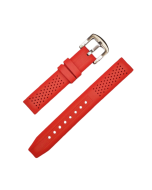24mm Red Dotted Silicone Watch Band with Quick Release Pins