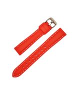 20mm Red and White Stitched Silicone Watch Band with Quick Release Pins