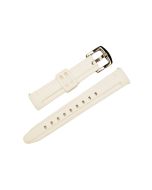 20mm White Center Raised Style Silicone Watch Band with Quick Release Pins