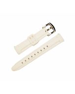 18mm White Center Raised Style Silicone Watch Band with Quick Release Pins