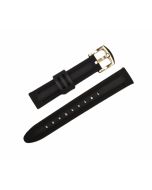 18mm Black Center Raised Style Silicone Watch Band with Quick Release Pins