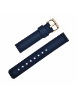 18mm Navy Blue Chain Pattern Silicone Watch Band with Quick Release Pins