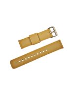 20mm Light Brown Plain Silicone Watch Band with Quick Release Pins