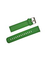 22mm Green Plain Silicone Watch Band with Extra Adjustment Holes and Quick Release Pins