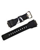 16X26mm Black Glossy Flat TPU Silicone Watch Band