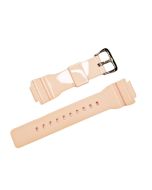 16X26mm Pink Glossy Flat TPU Silicone Watch Band