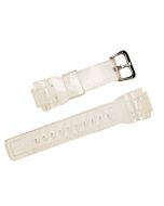 16X26MM Clear Glossy Flat TPU Silicone Watch Band