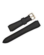 18X21MM Black with Black Stitched Silicone Watch Band