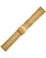Yellow Metal 24mm Spool Style Buckle Watch Strap