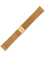 Yellow Metal 24mm Mesh Buckle Watch Strap 