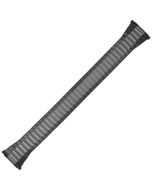 Black Metal Tapered Road Style Expansion Watch Strap 16-22mm 