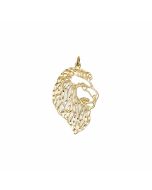 10K Yellow Gold Lion's Head Pendant