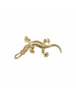 10K Yellow Gold 3D Lizard Charm