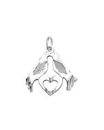 Silver Lovebirds Charm