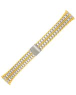 Two Tone 16-22mm Zipper Style Buckle Watch Strap