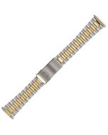 Two Tone 18-22mm Rolex Style Buckle Metal Watch Strap