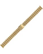 Yellow Metal 14mm Interlock Style Buckle Watch Strap