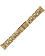 Yellow Metal 20mm Train Track Style Buckle Watch Strap