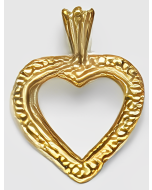 10K Yellow Gold Heart Pendant