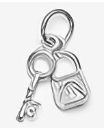 Silver Mini Key & Lock Charm